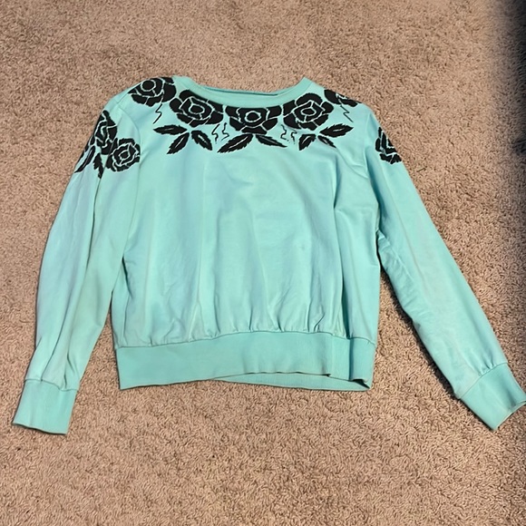 No name teal sweater - Picture 1 of 3